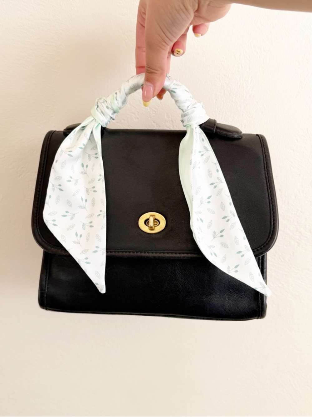 Coach Vintage Court Crossbody Black Leather Bag